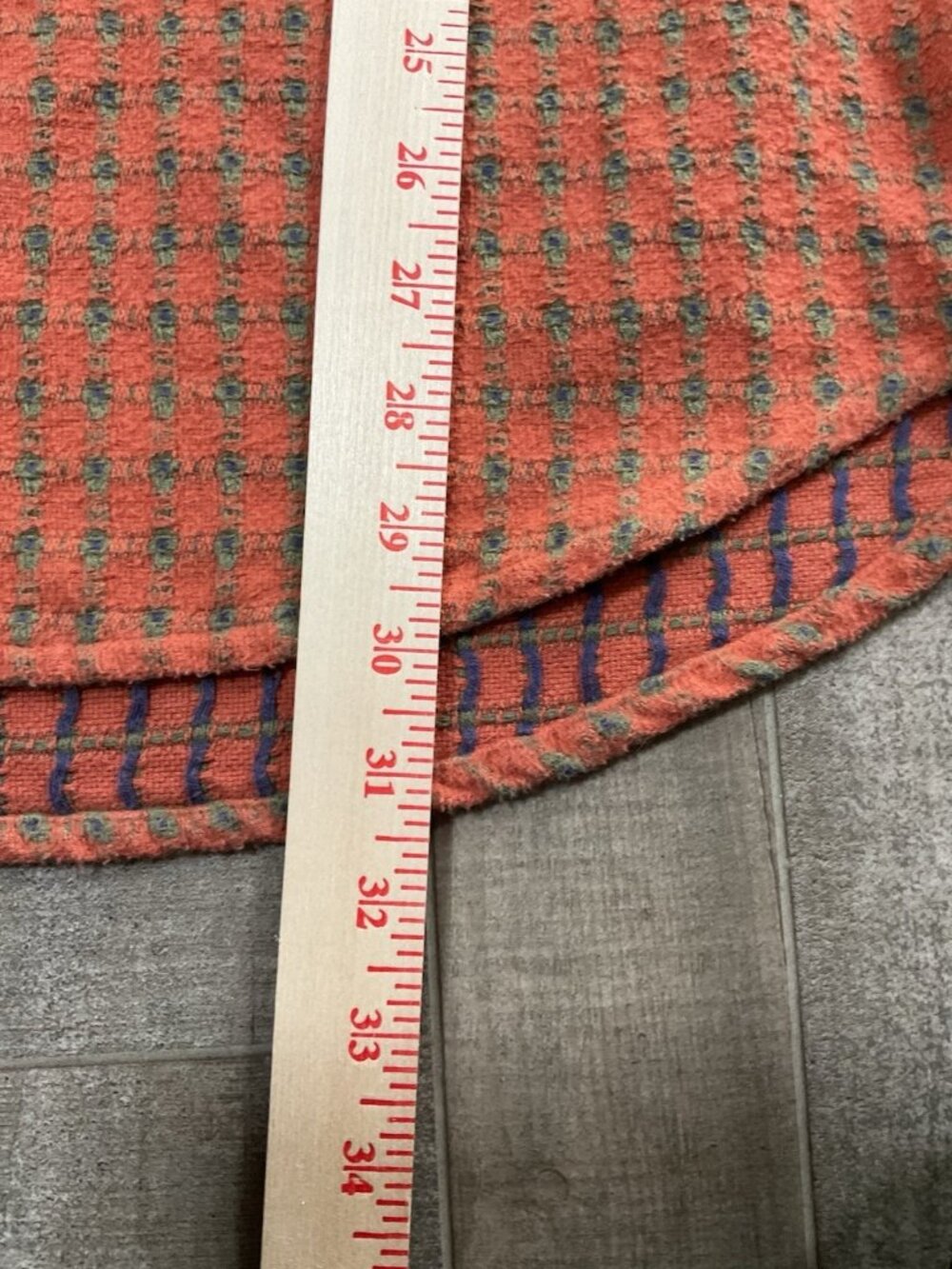 Territory Ahead Large Men’s Shirt Long Sleeve Rusty Orange & Green Heavy Woven - Picture 8 of 11
